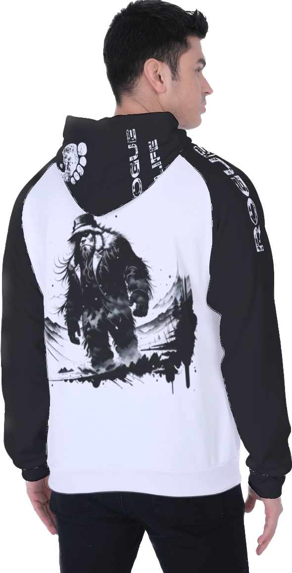 The Yetti Heavy Flecce Hoodie - White/Black