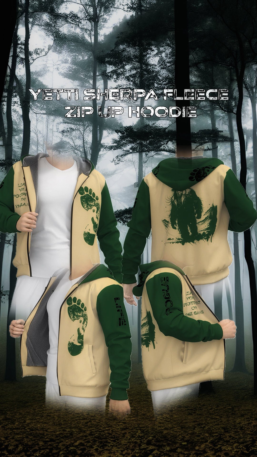 Yetti Sherpa Fleece Zip Up Hoodie
