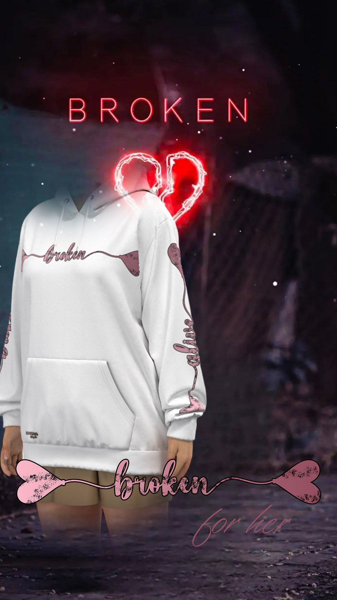BROKEN for her - Classic cotton hoodie