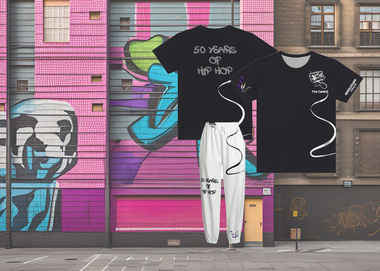 50 Years of Hip Hop Combo Black on White